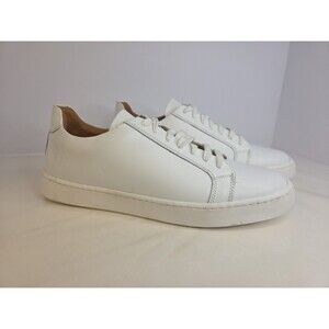 Bruno Magli Magnifico Mens 8.5 Shoe White Leather Low Top Lace Up Casual Sneaker